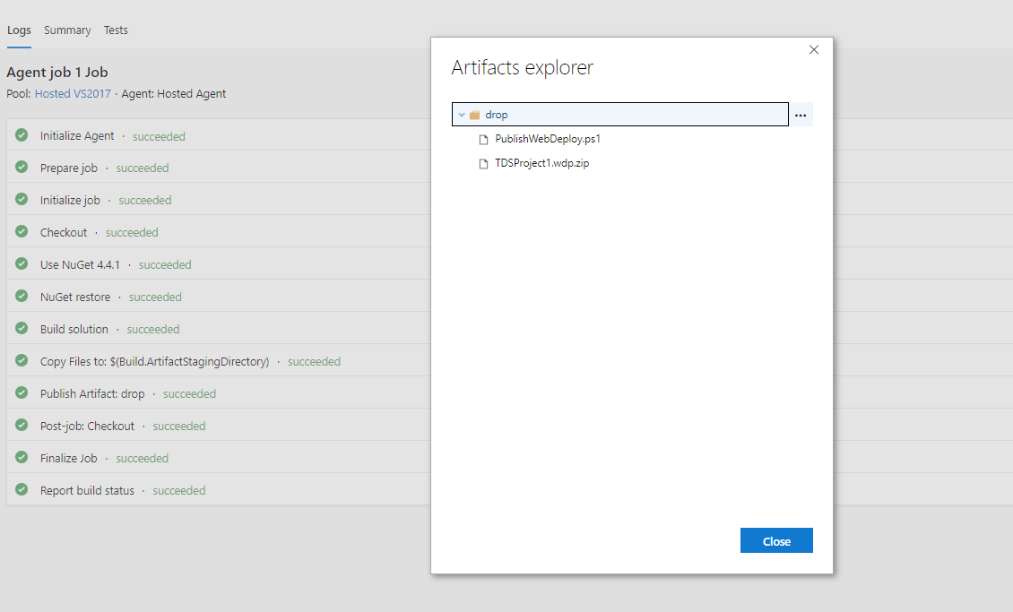 Window of Artifacts Explorer